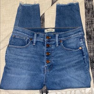 Madewell 10” High Rise Skinny Button Front Edition